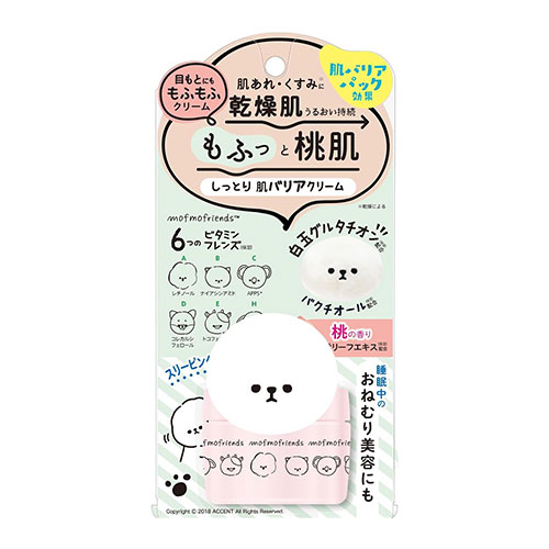 메이쇼쿠 모후모후 프렌즈 촉촉 피부 배리어 크림 (복숭아 향) 50g 고보습 크림