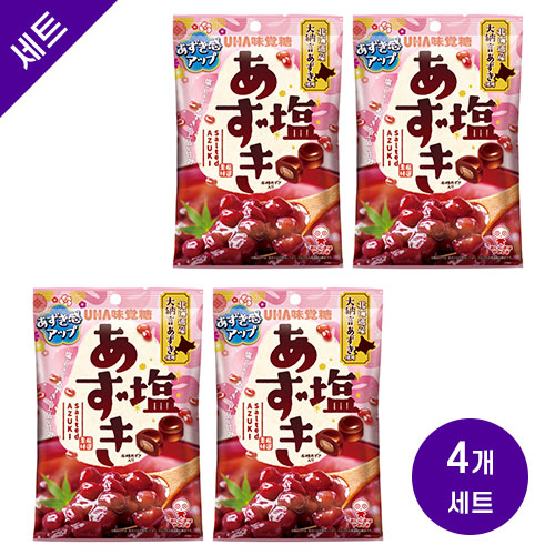 UHA미각당 캔디 소금 팥맛 사탕 109g X4개세트