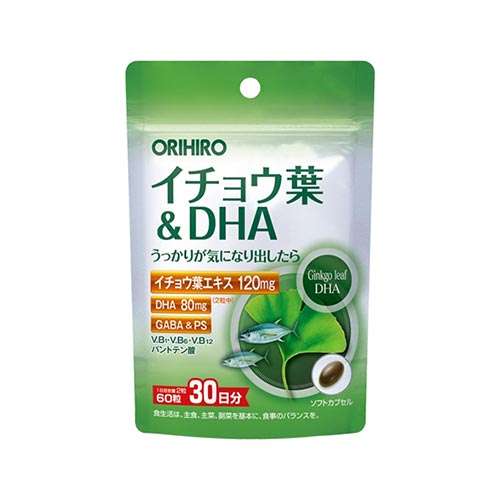 오리히로 ORIHIRO PD 은행잎 & DHA 60캡슐 (30일분)