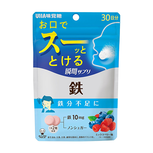 UHA미각당 순간보충 서플리 철분 30일분 60정 믹스베리맛