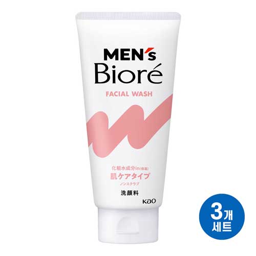 맨즈 비오레 딥 모이스트 폼클렌징 130g3개세트