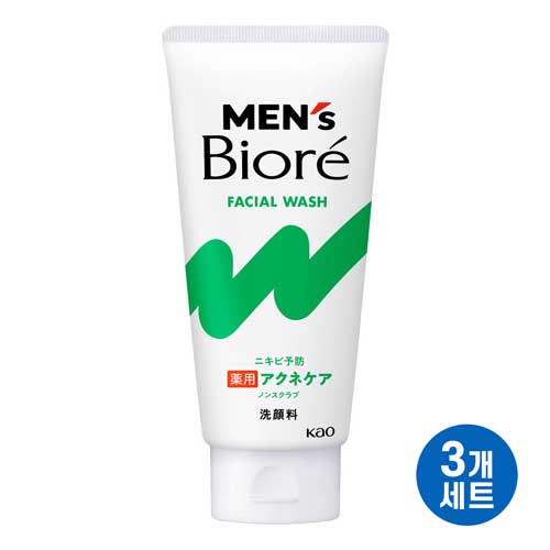 맨즈 비오레 피부트러블 케어 폼클렌징 130g3개세트